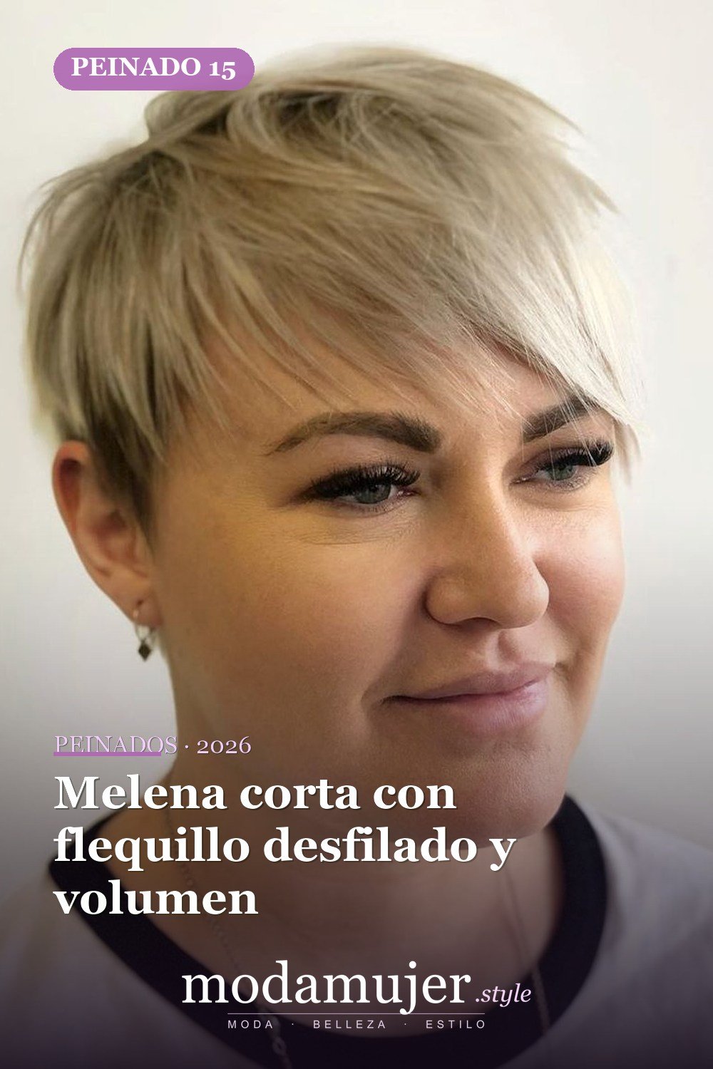 Melena corta con flequillo desfilado y volumen — Las 30 ideas más modernas de cabello corto con flequillo para 2026