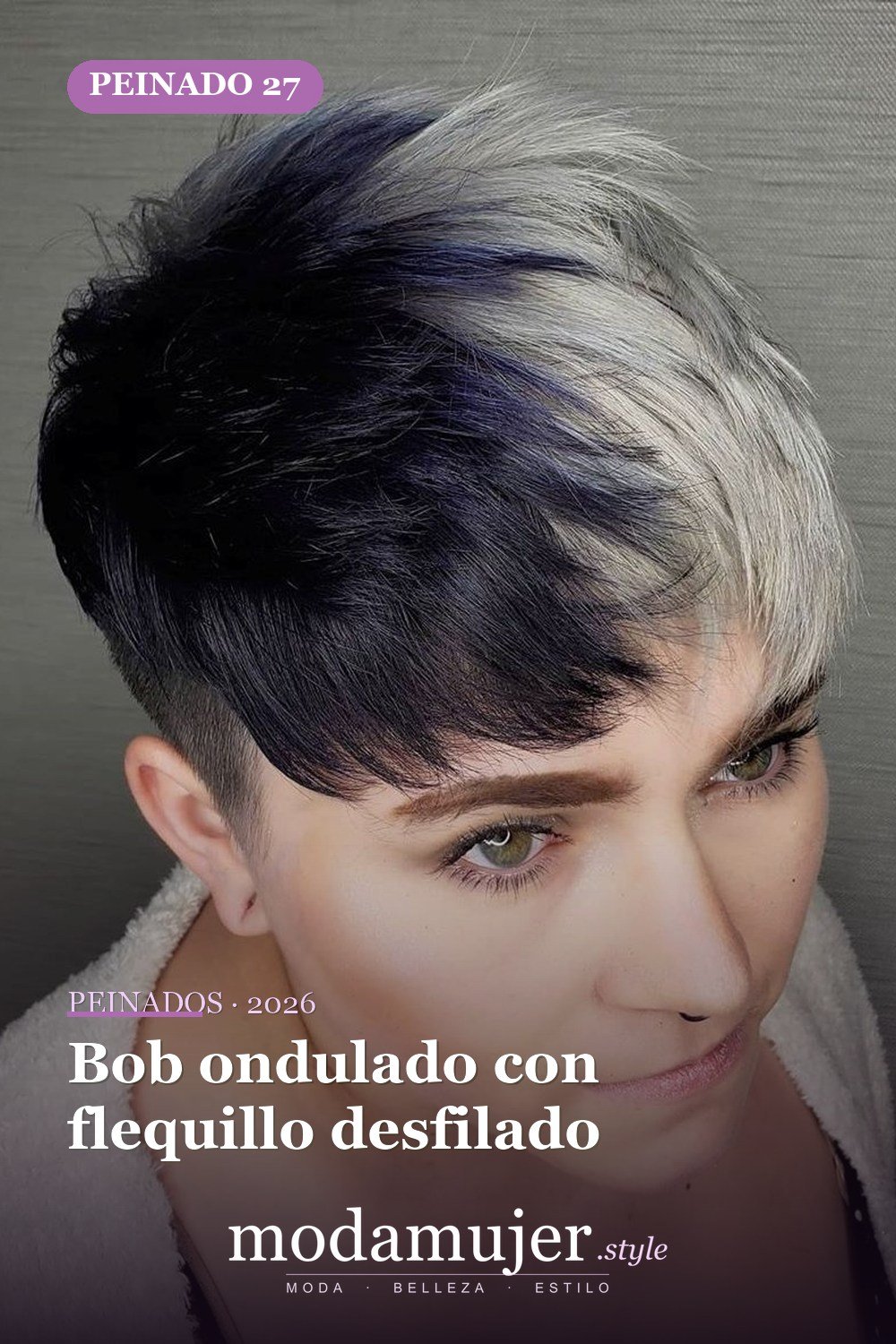 Bob ondulado con flequillo desfilado — Las 30 ideas más modernas de cabello corto con flequillo para 2026