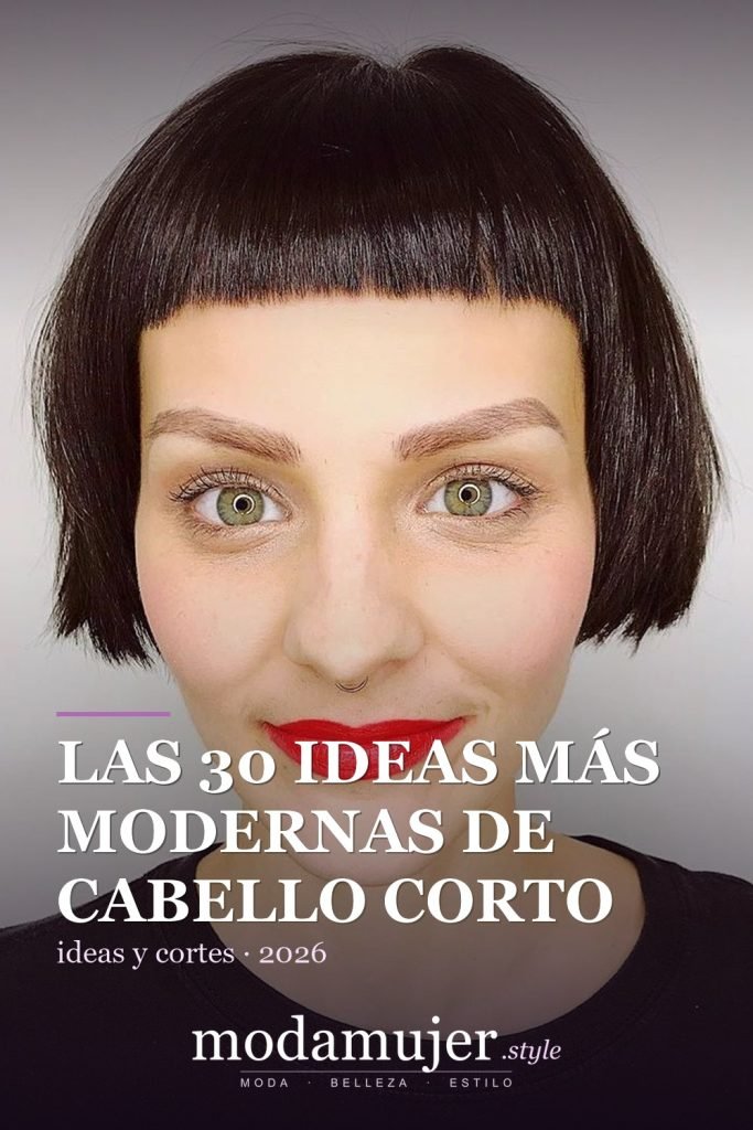 Las 30 ideas más modernas de cabello corto con flequillo para 2026 - ModaMujer