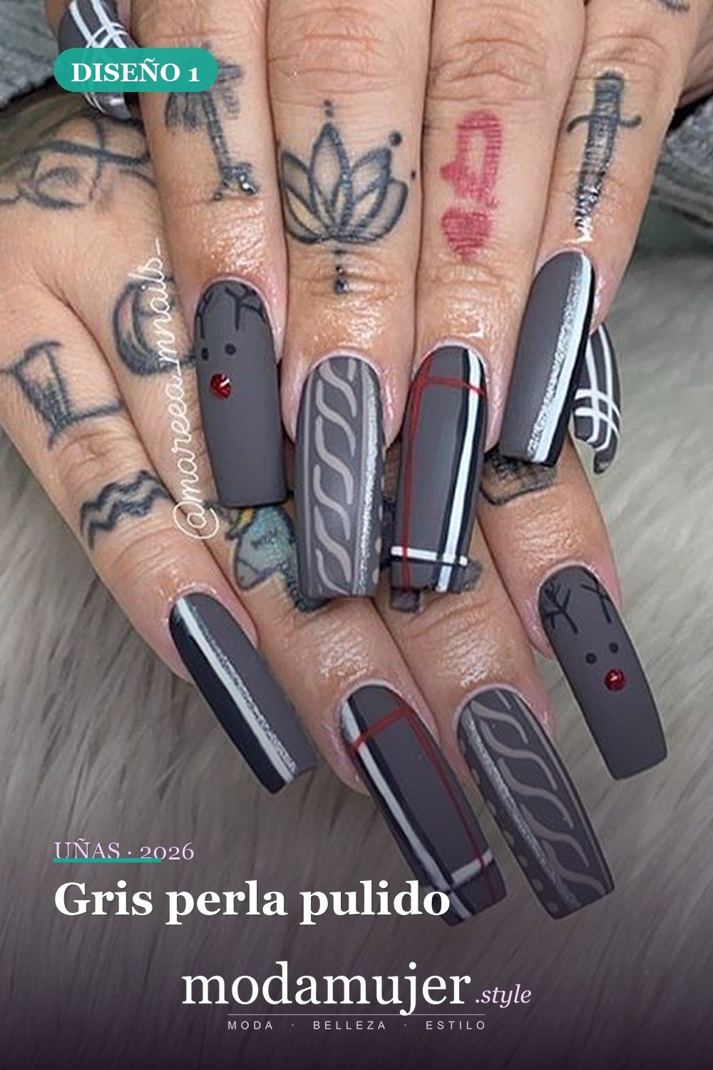 Gris perla pulido — Las 85 mejores ideas grises para uñas que te encantarán