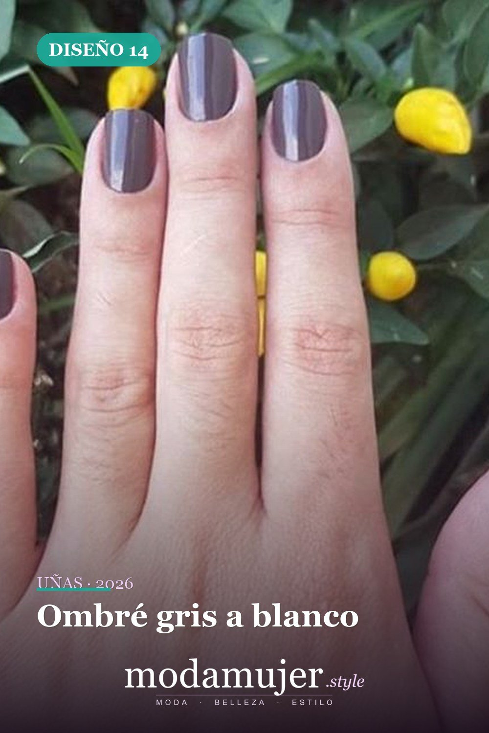Ombré gris a blanco — Las 85 mejores ideas grises para uñas que te encantarán