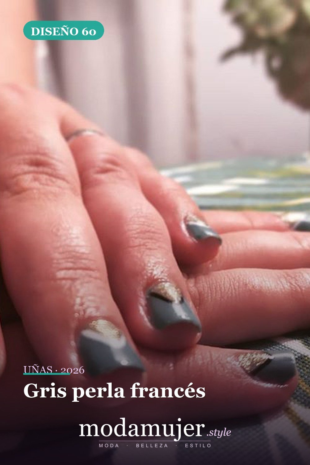 Gris perla francés — Las 85 mejores ideas grises para uñas que te encantarán