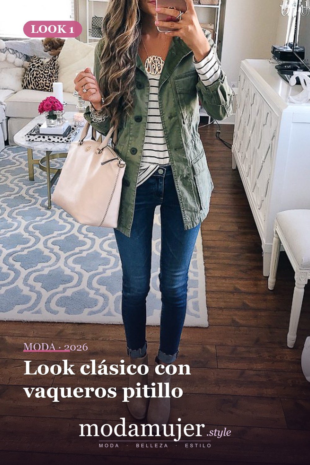Look clásico con vaqueros pitillo — Cómo usar tacones de botín: las mejores 13 ideas únicas y geniales para mujeres