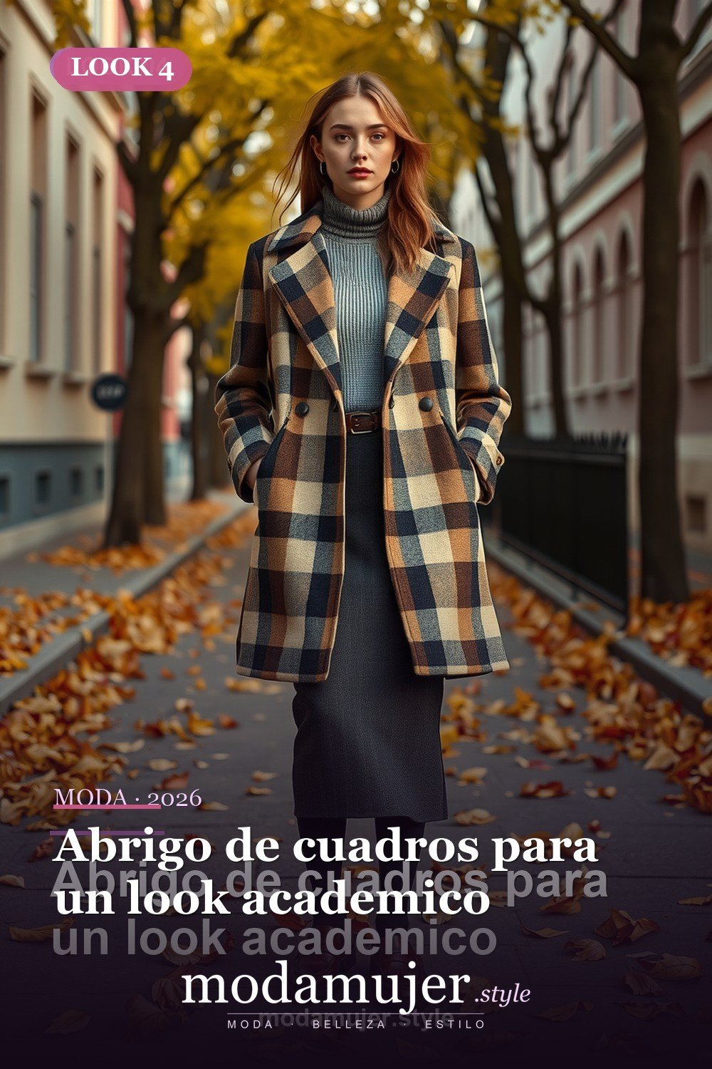 Abrigo de cuadros para un look academico — 30 looks con abrigo para mujer en 2026: ideas de invierno