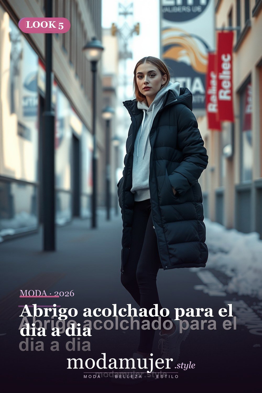 Abrigo acolchado para el dia a dia — 30 looks con abrigo para mujer en 2026: ideas de invierno
