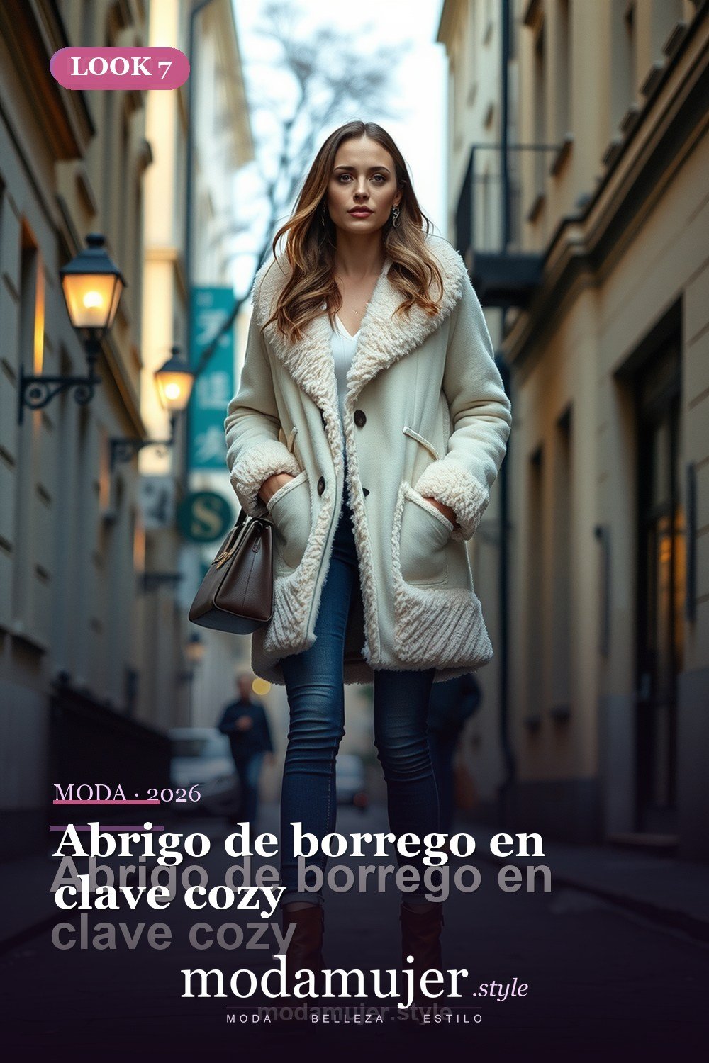 Abrigo de borrego en clave cozy — 30 looks con abrigo para mujer en 2026: ideas de invierno