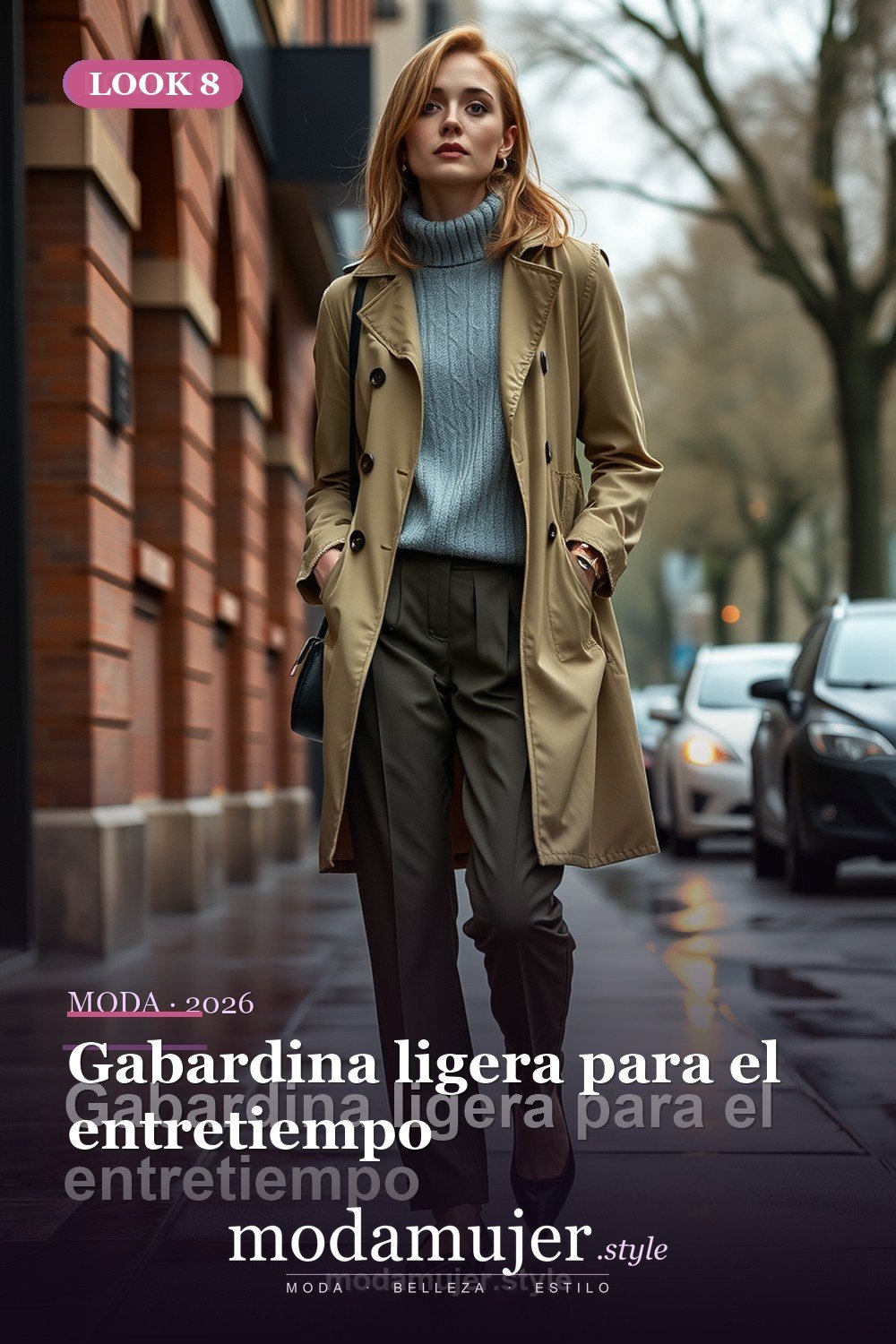 Gabardina ligera para el entretiempo — 30 looks con abrigo para mujer en 2026: ideas de invierno