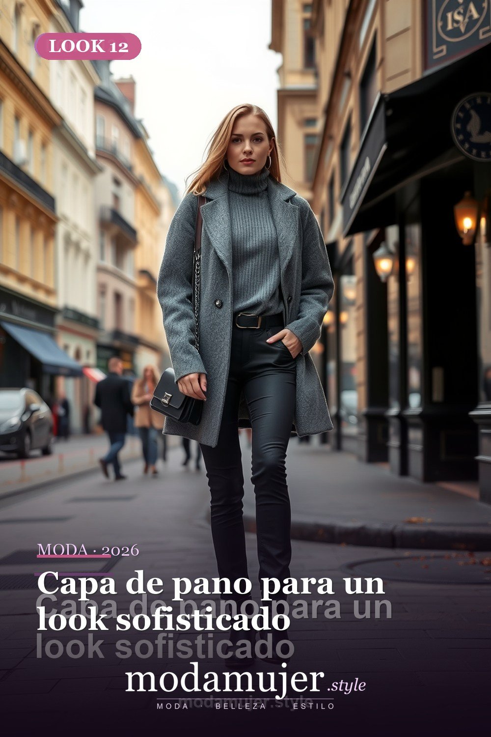 Capa de pano para un look sofisticado — 30 looks con abrigo para mujer en 2026: ideas de invierno
