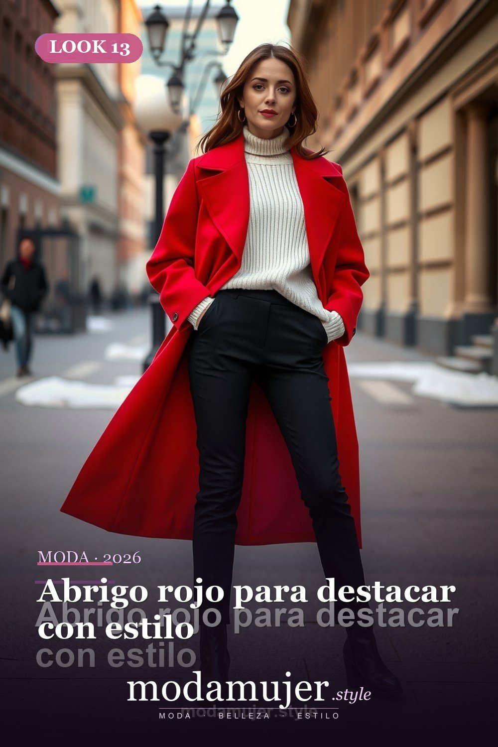 Abrigo rojo para destacar con estilo — 30 looks con abrigo para mujer en 2026: ideas de invierno