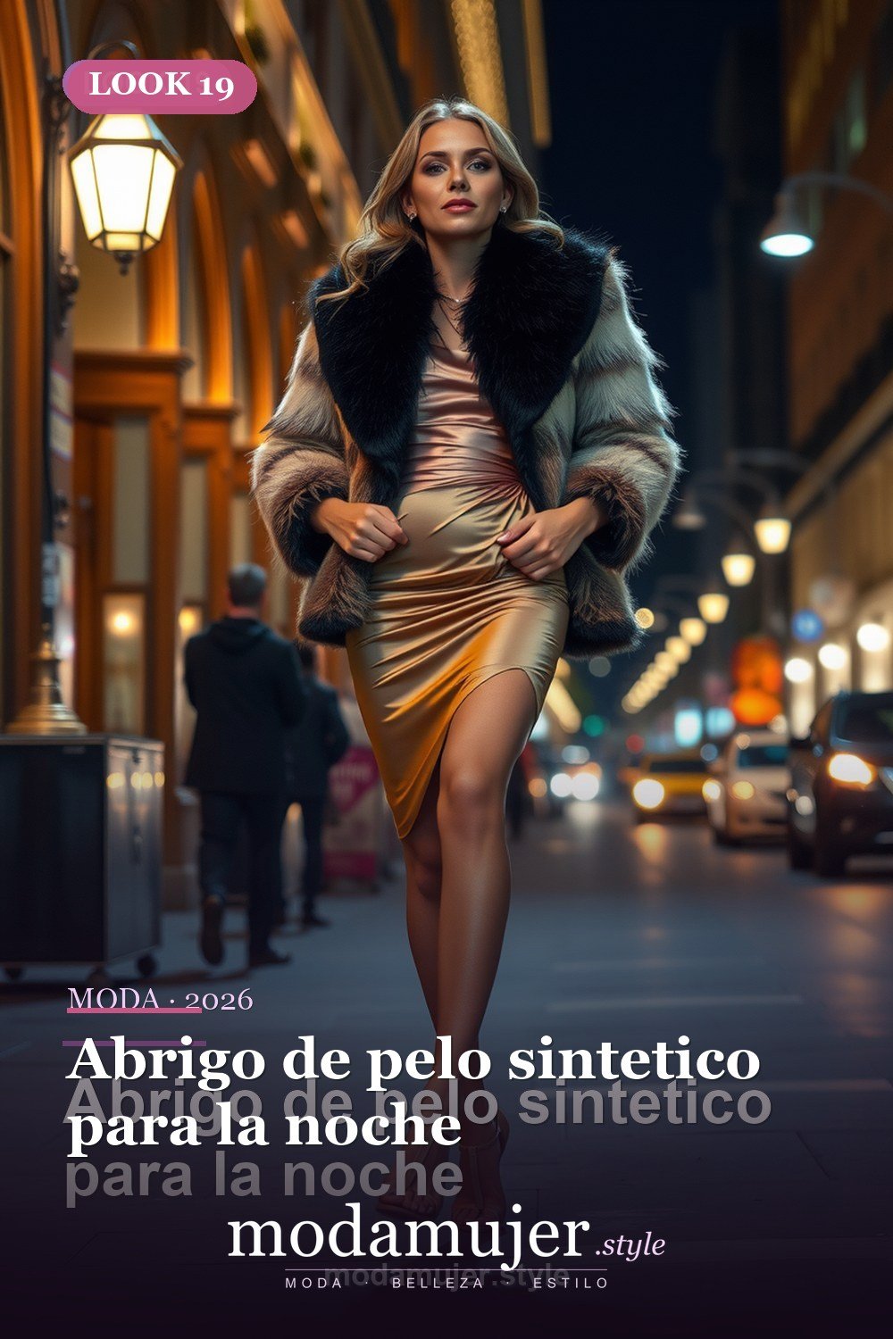 Abrigo de pelo sintetico para la noche — 30 looks con abrigo para mujer en 2026: ideas de invierno
