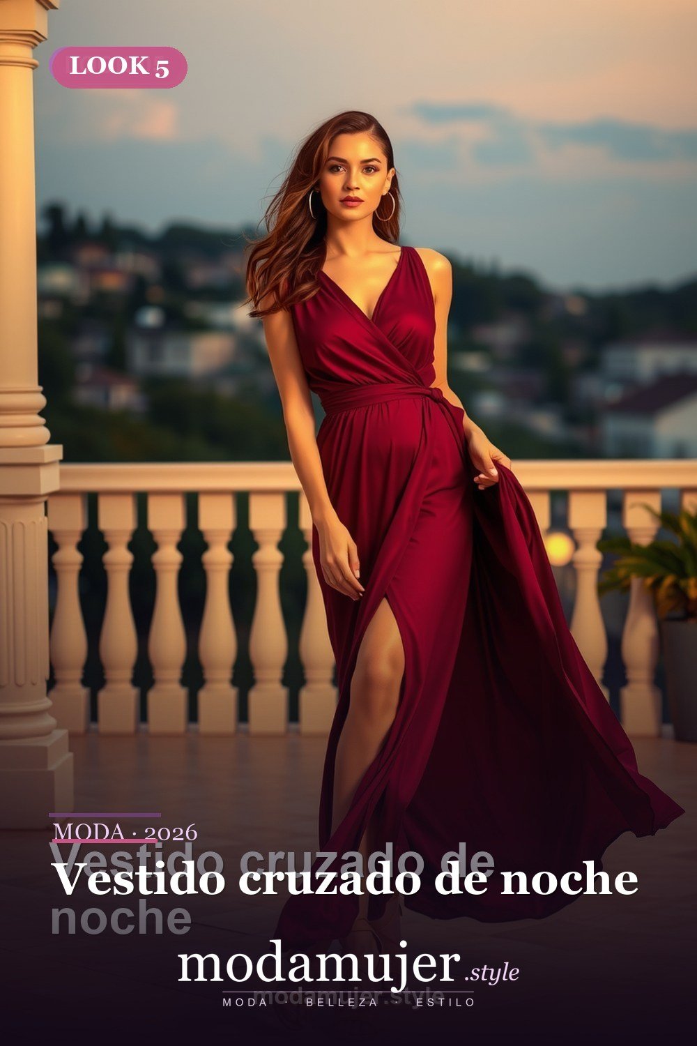 Vestido cruzado de noche — 30 looks de fiesta para mujer en 2026: ideas para eventos y noche