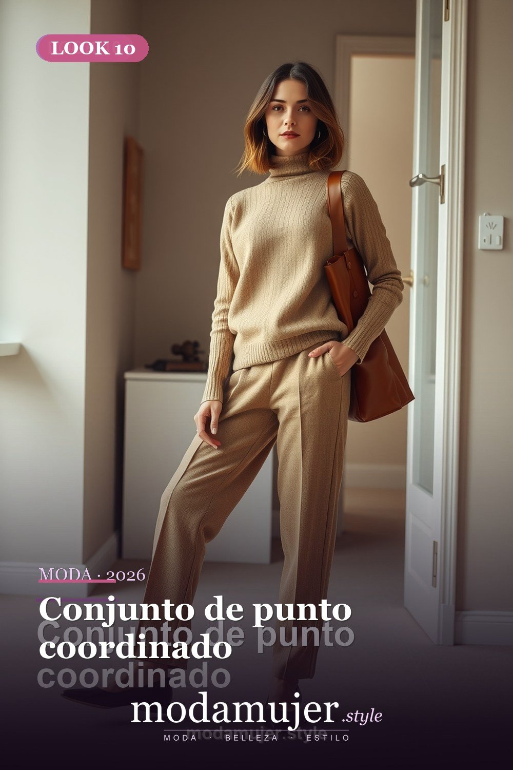 Conjunto de punto coordinado — 30 looks de oficina para mujer en 2026: ideas elegantes para trabajar
