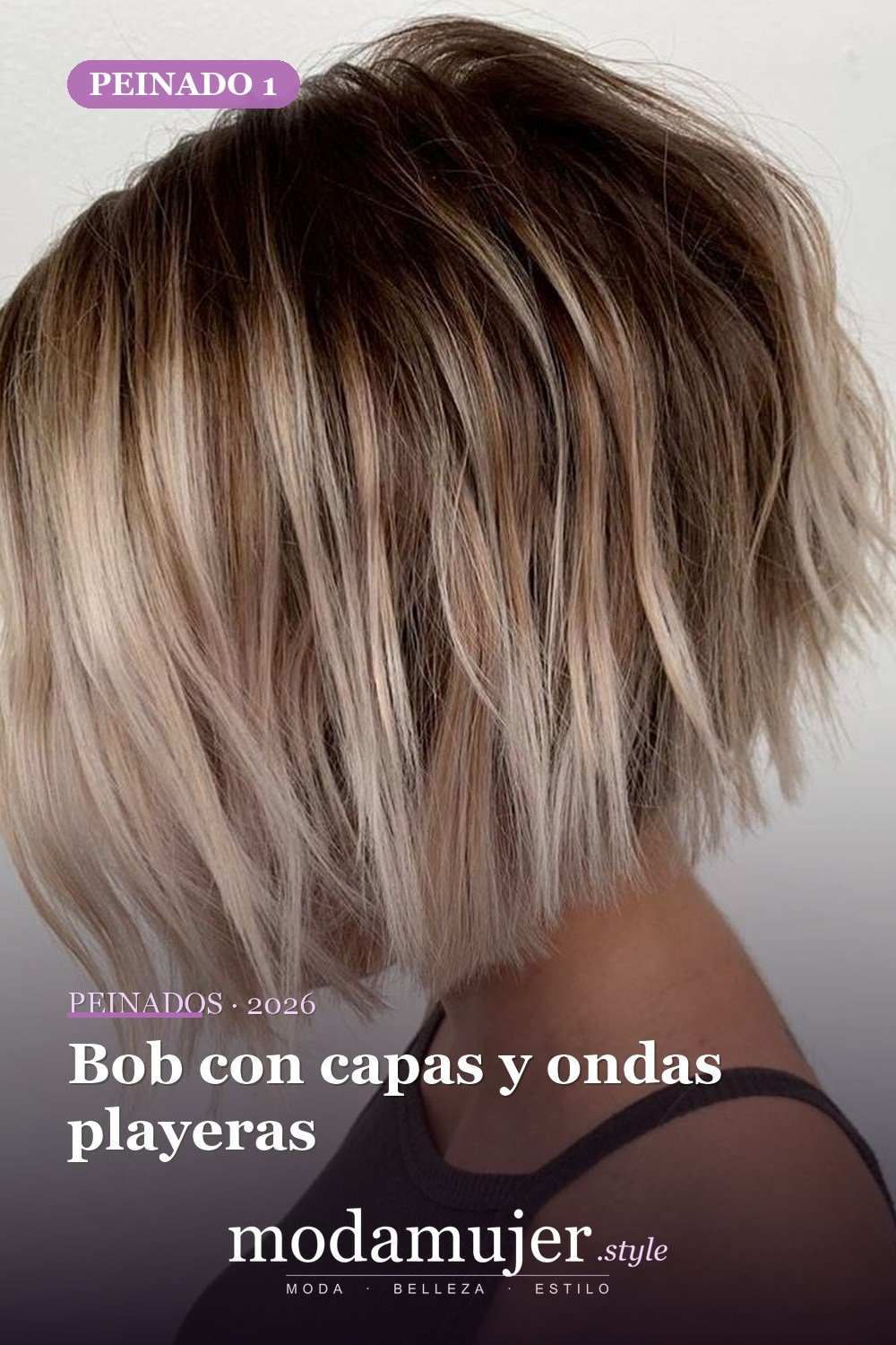 Bob con capas y ondas playeras — Los 47 mejores cortes de pelo bob para 2026