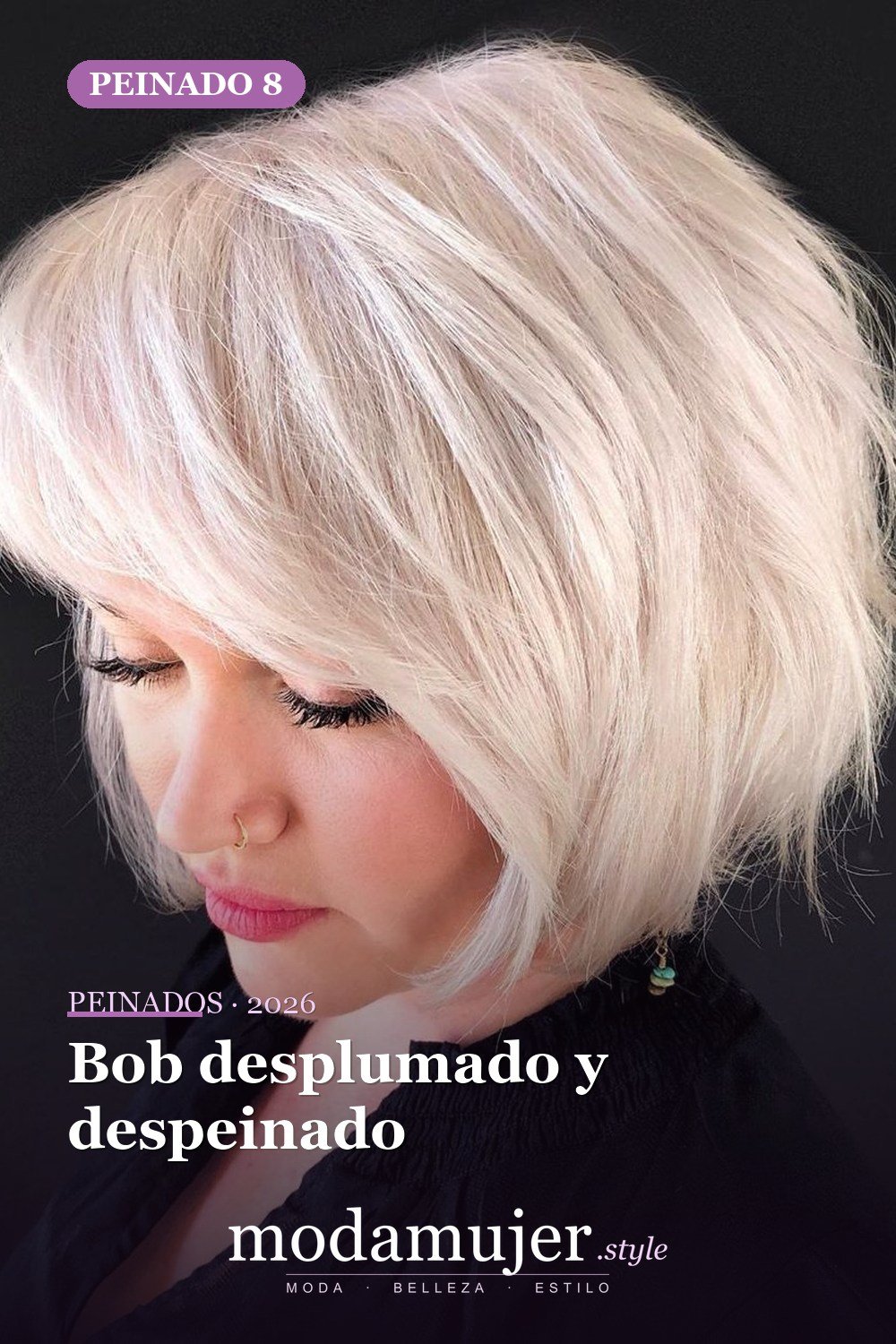 Bob desplumado y despeinado — Los 47 mejores cortes de pelo bob para 2026