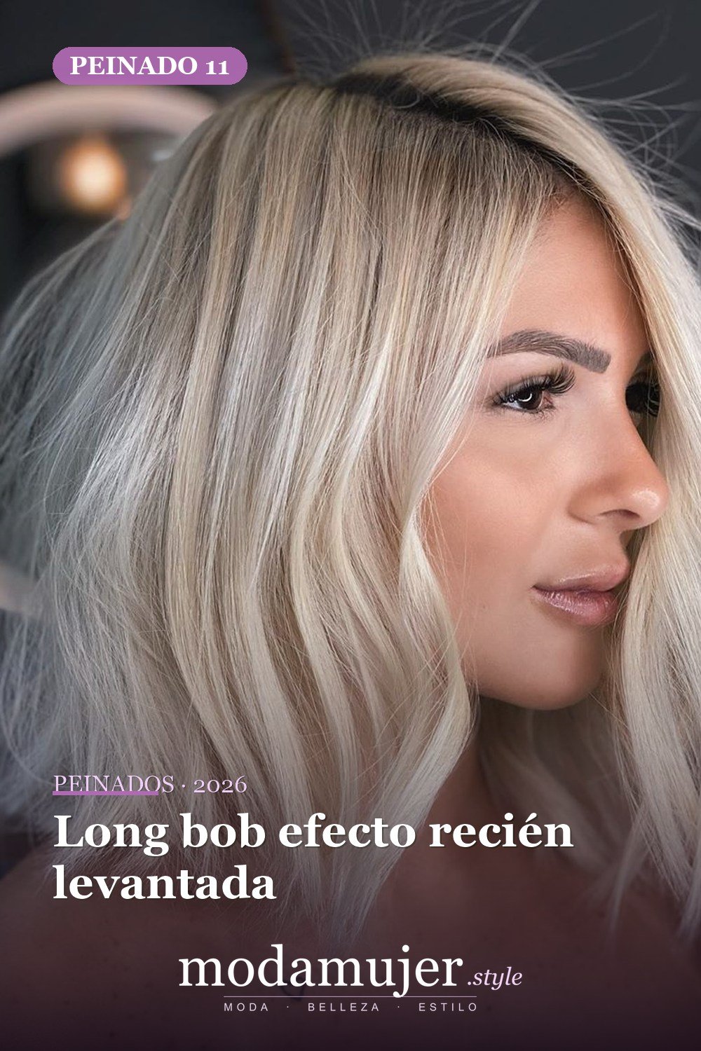 Long bob efecto recién levantada — Los 47 mejores cortes de pelo bob para 2026