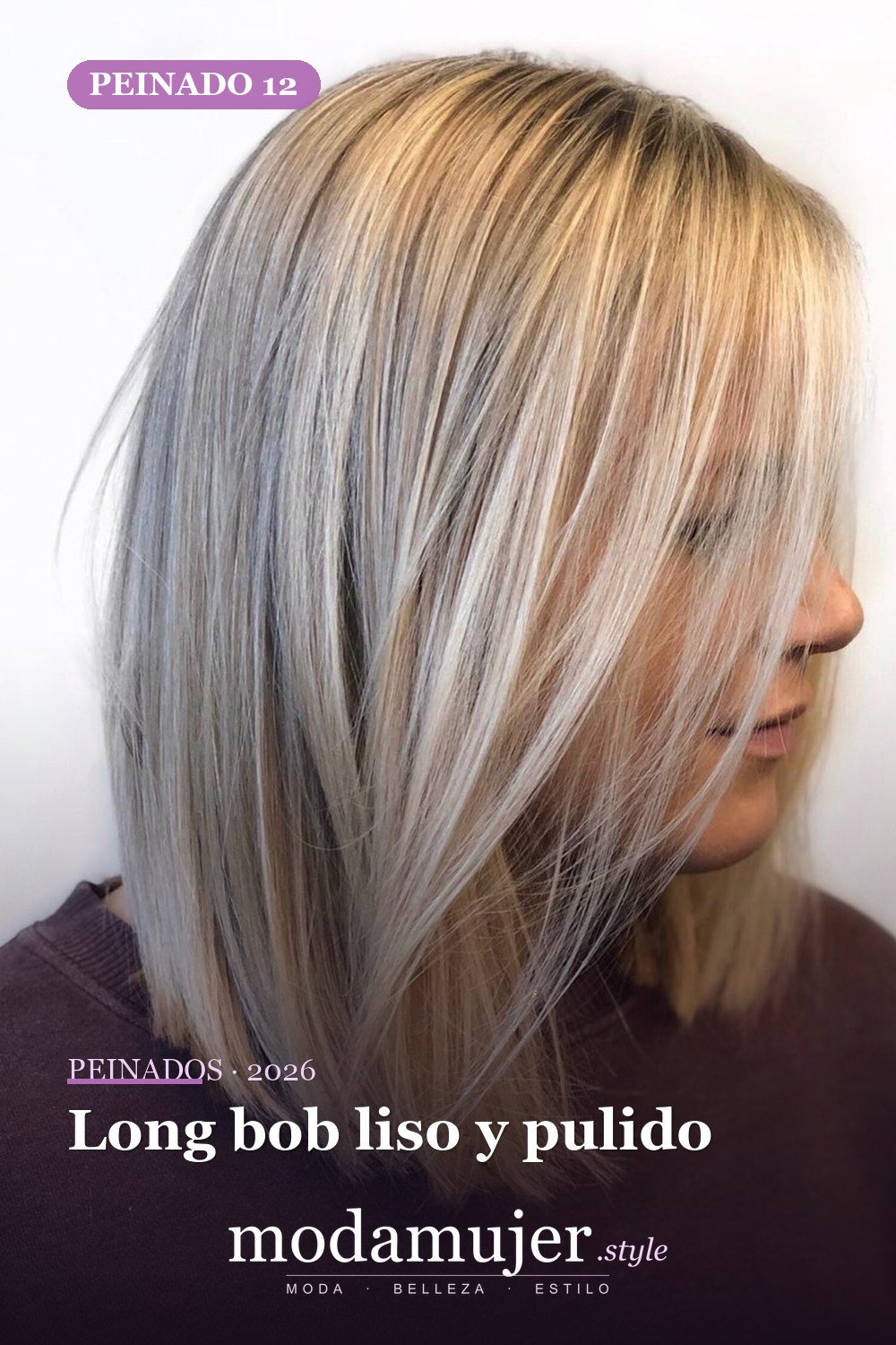 Long bob liso y pulido — Los 47 mejores cortes de pelo bob para 2026