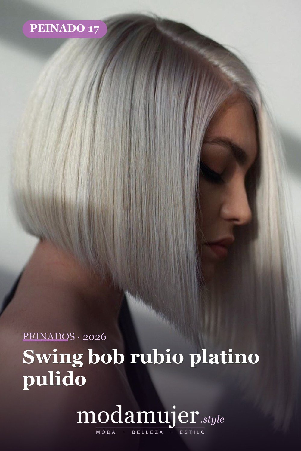 Swing bob rubio platino pulido — Los 47 mejores cortes de pelo bob para 2026