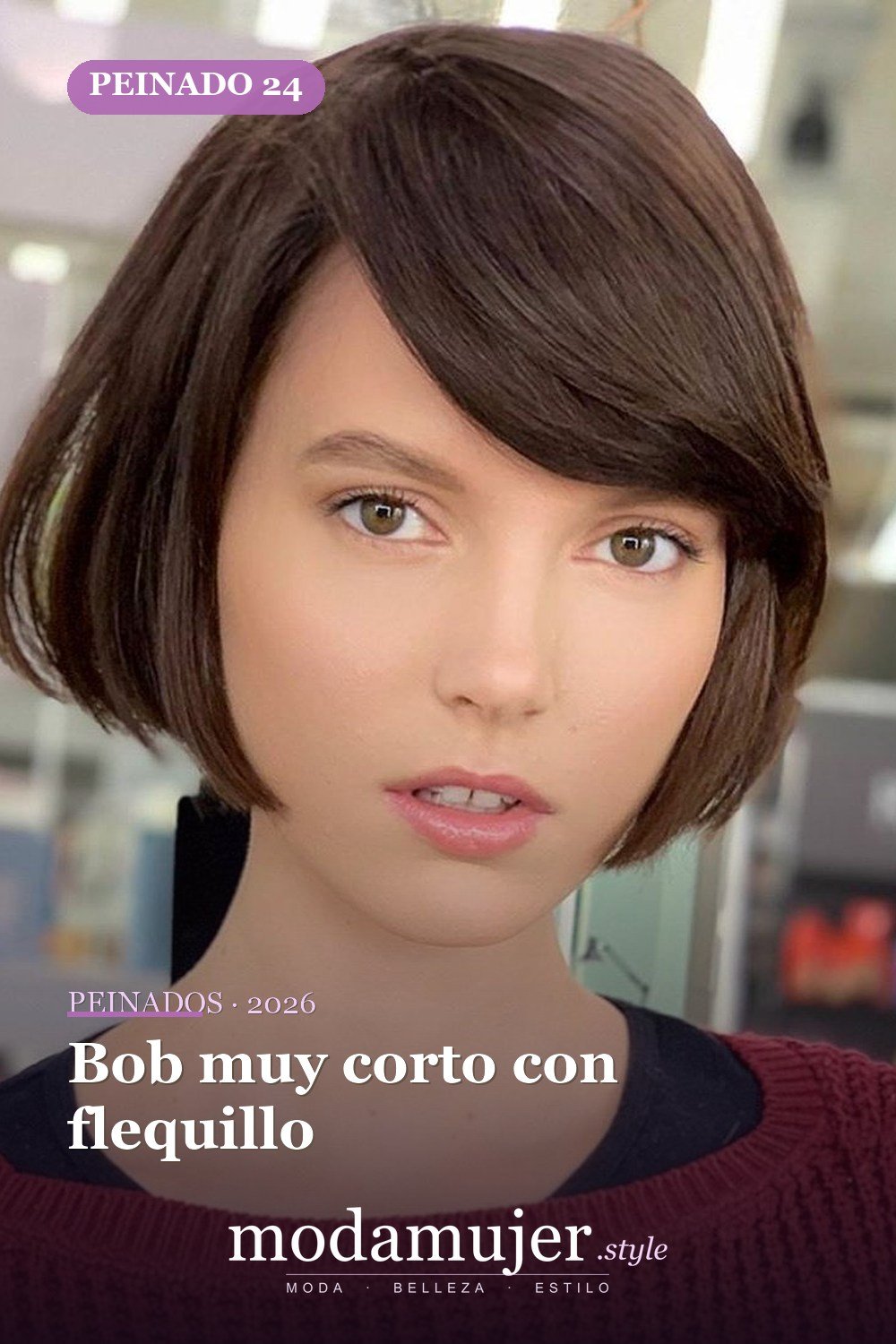 Bob muy corto con flequillo — Los 47 mejores cortes de pelo bob para 2026