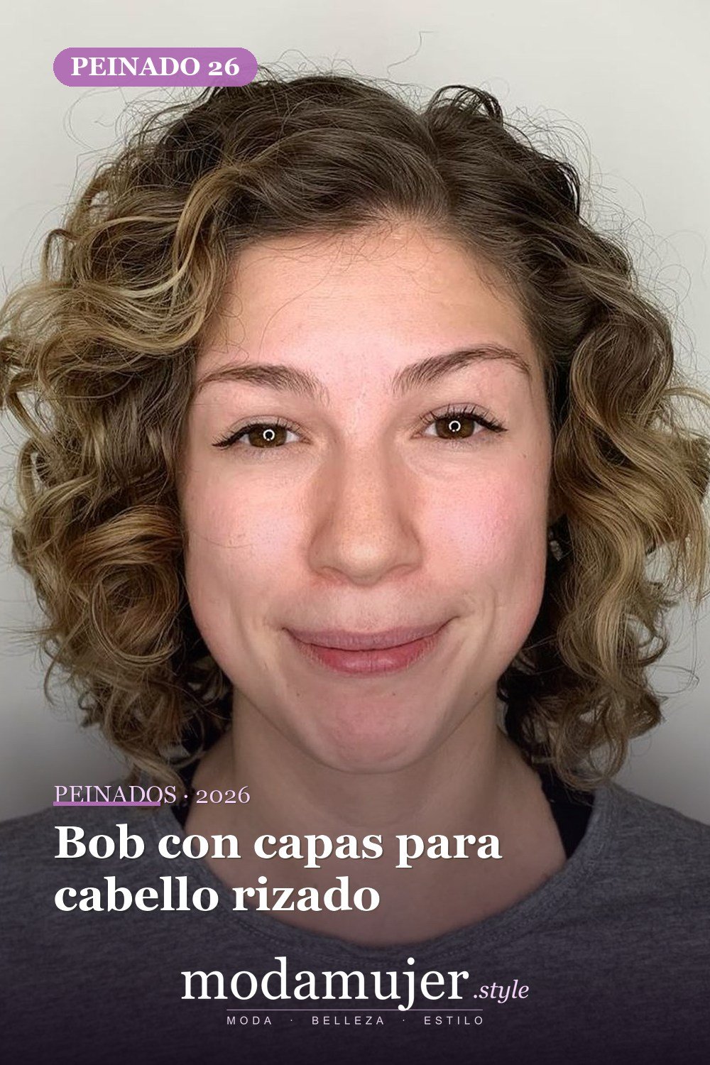 Bob con capas para cabello rizado — Los 47 mejores cortes de pelo bob para 2026
