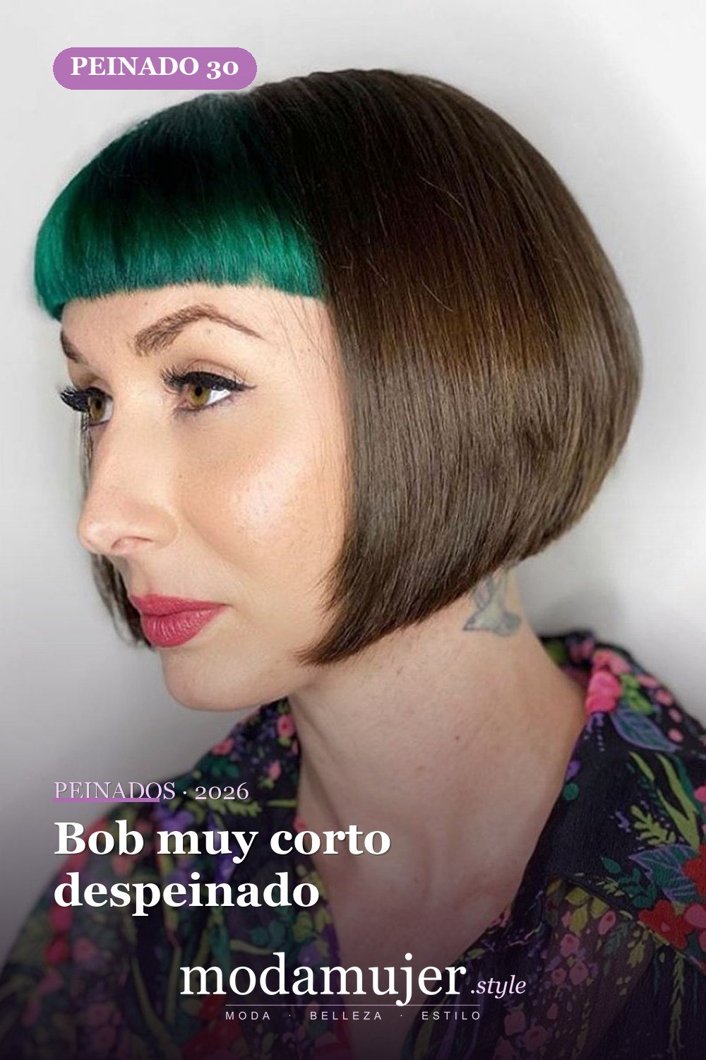 Bob muy corto despeinado — Los 47 mejores cortes de pelo bob para 2026