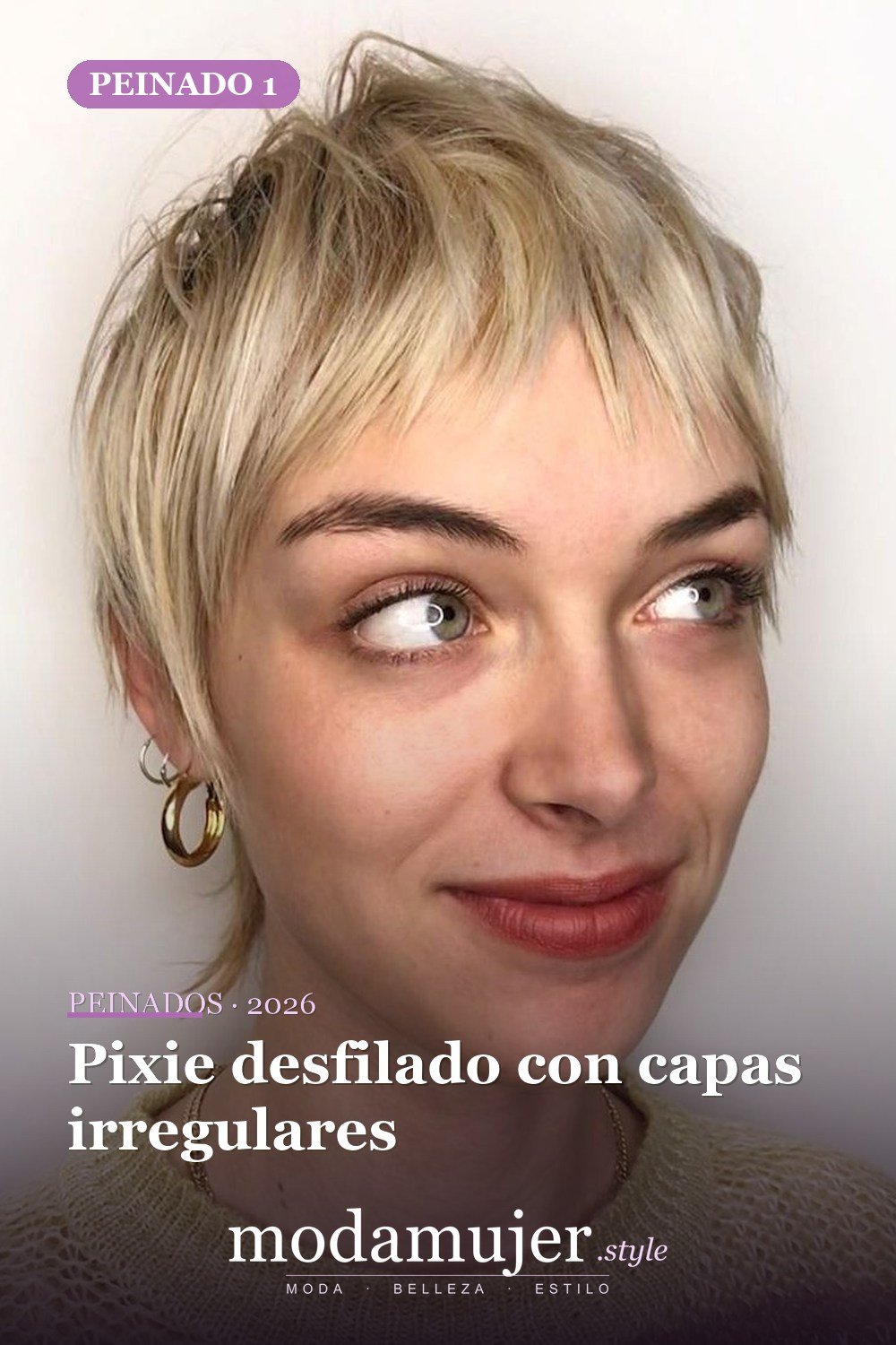 Pixie desfilado con capas irregulares — Los 49 mejores cortes de pelo en capas y peinados para 2026