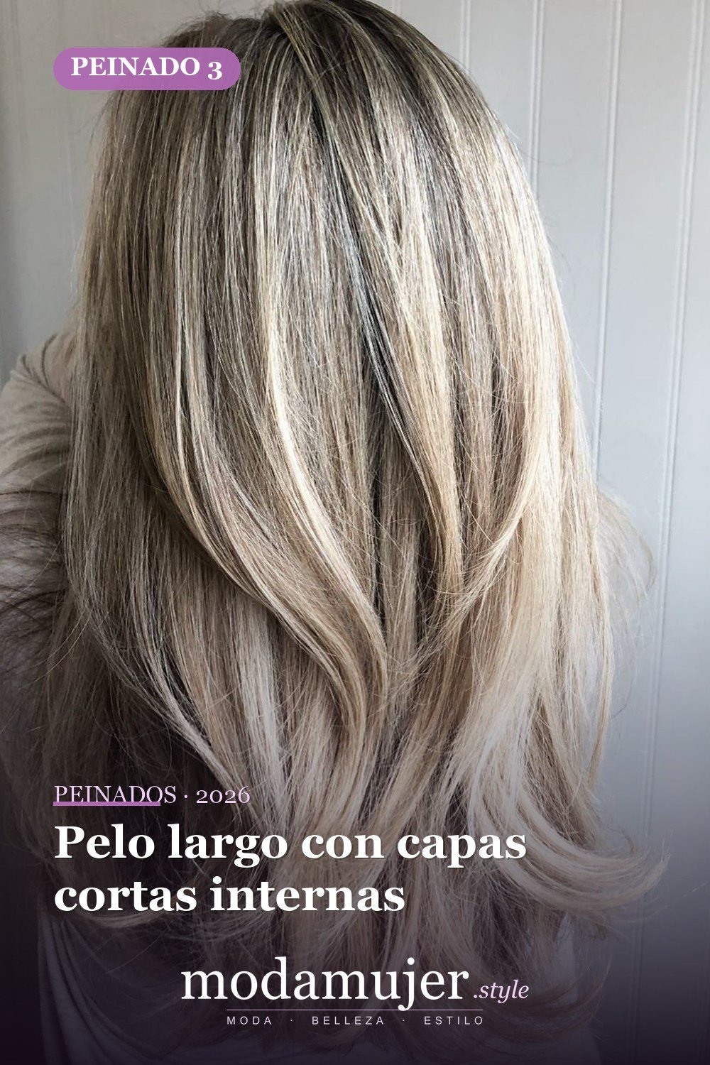 Pelo largo con capas cortas internas — Los 49 mejores cortes de pelo en capas y peinados para 2026