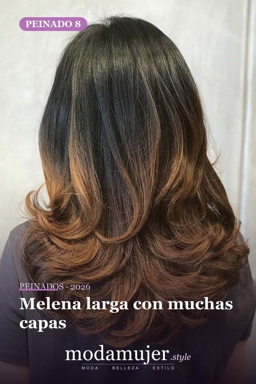 Melena larga con muchas capas — Los 49 mejores cortes de pelo en capas y peinados para 2026