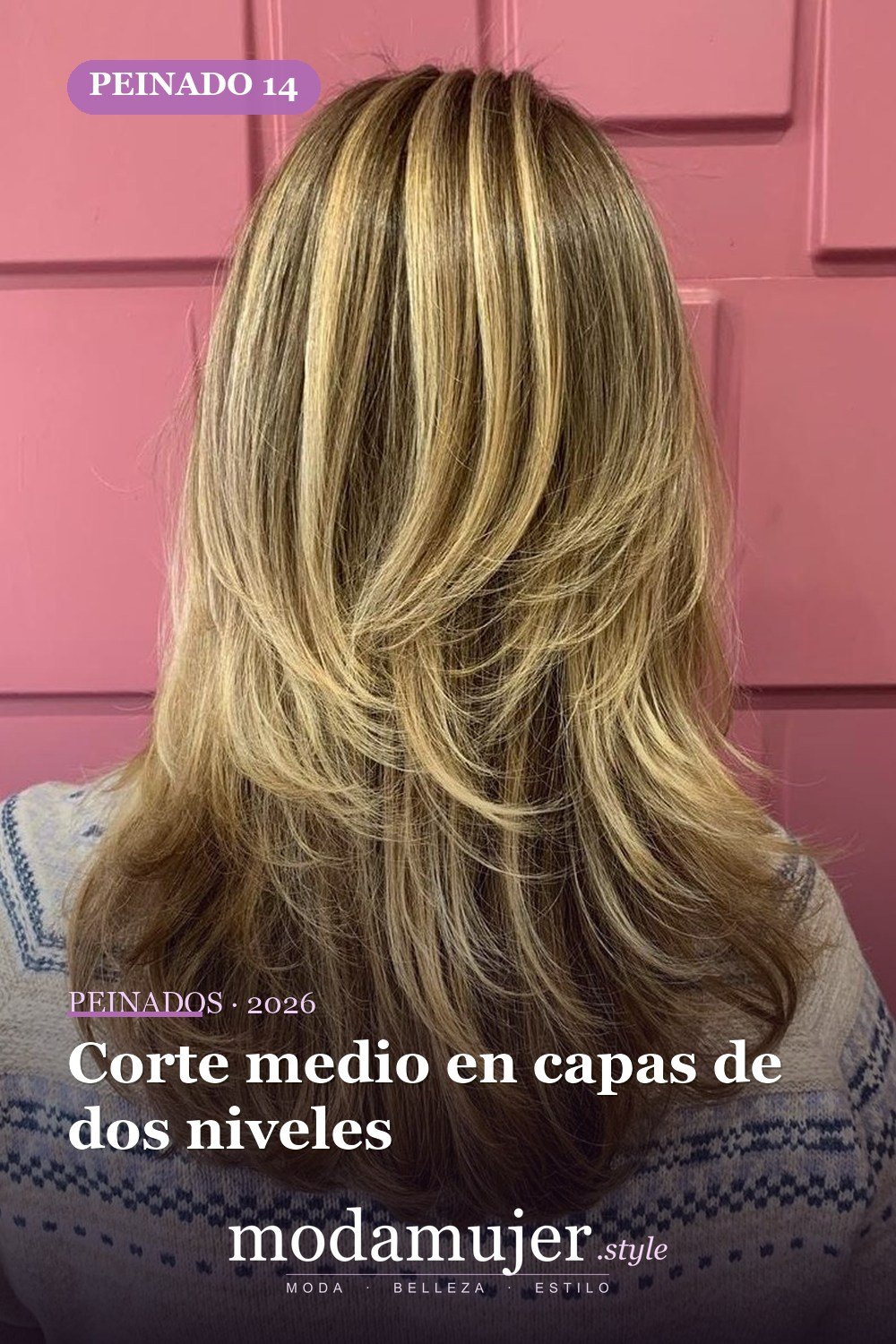 Corte medio en capas de dos niveles — Los 49 mejores cortes de pelo en capas y peinados para 2026