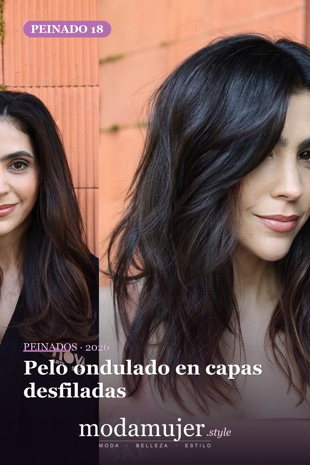 Pelo ondulado en capas desfiladas — Los 49 mejores cortes de pelo en capas y peinados para 2026