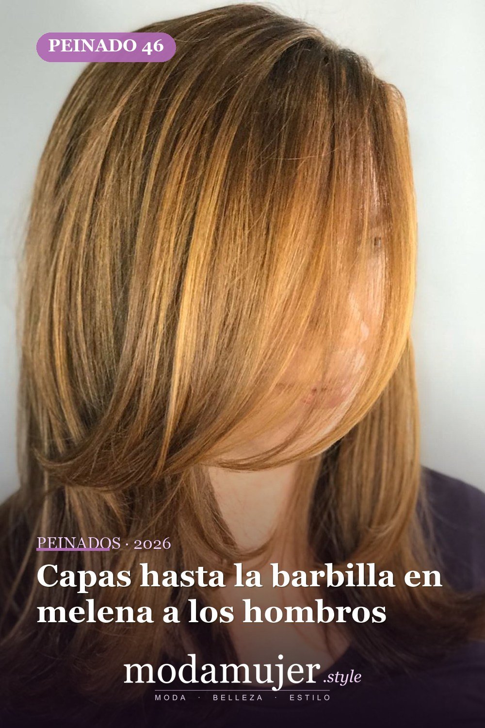 Capas hasta la barbilla en melena a los hombros — Los 49 mejores cortes de pelo en capas y peinados para 2026