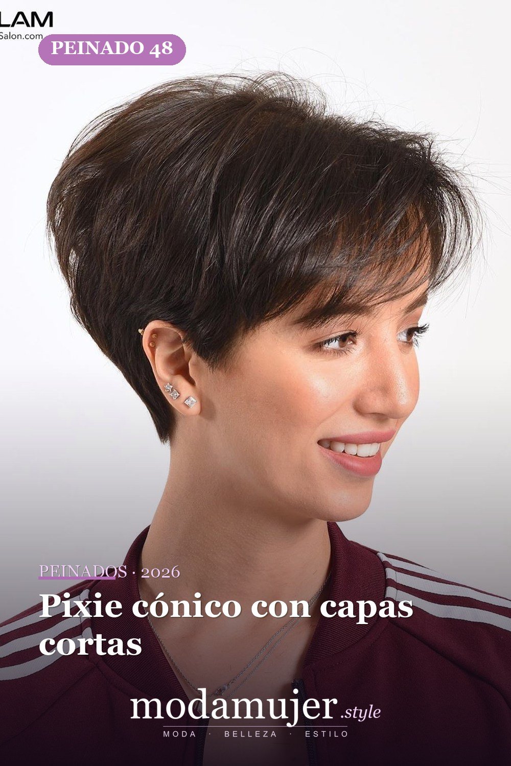 Pixie cónico con capas cortas — Los 49 mejores cortes de pelo en capas y peinados para 2026
