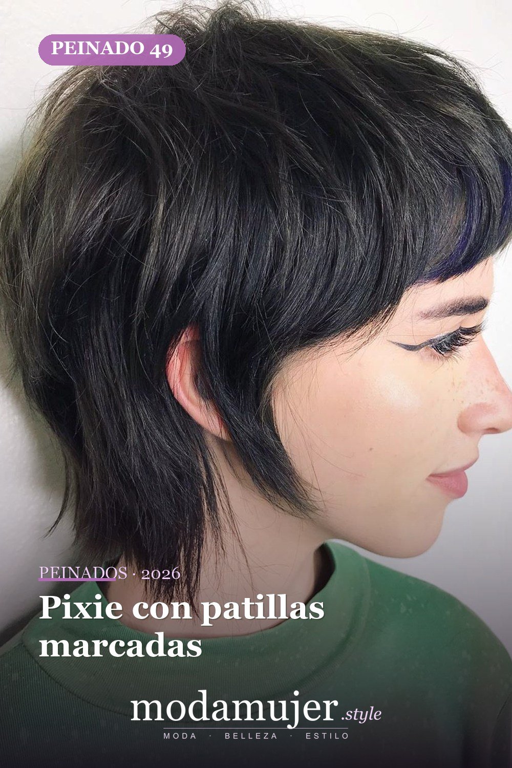 Pixie con patillas marcadas — Los 49 mejores cortes de pelo en capas y peinados para 2026