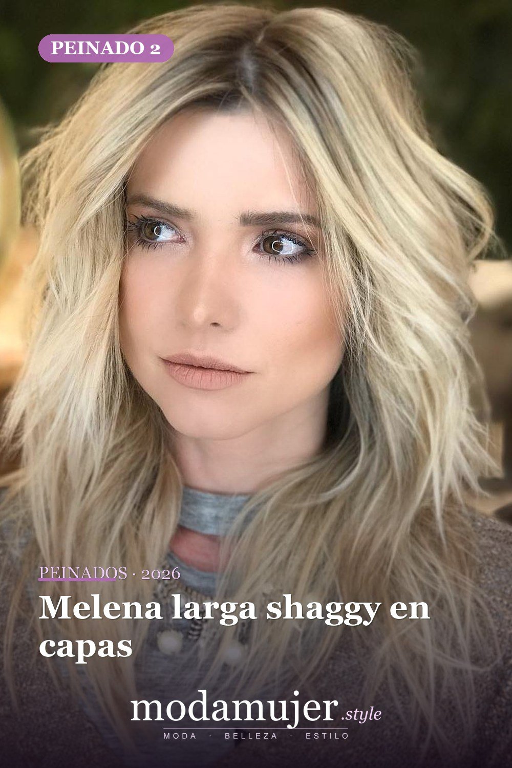 Melena larga shaggy en capas — Los 50 mejores cortes de pelo para caras cuadradas que definitivamente funcionan