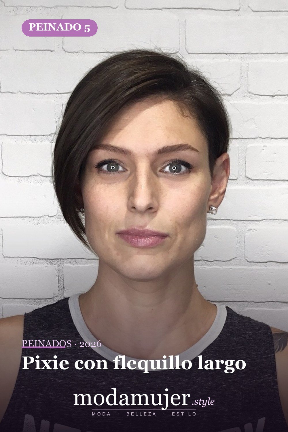 Pixie con flequillo largo — Los 50 mejores cortes de pelo para caras cuadradas que definitivamente funcionan