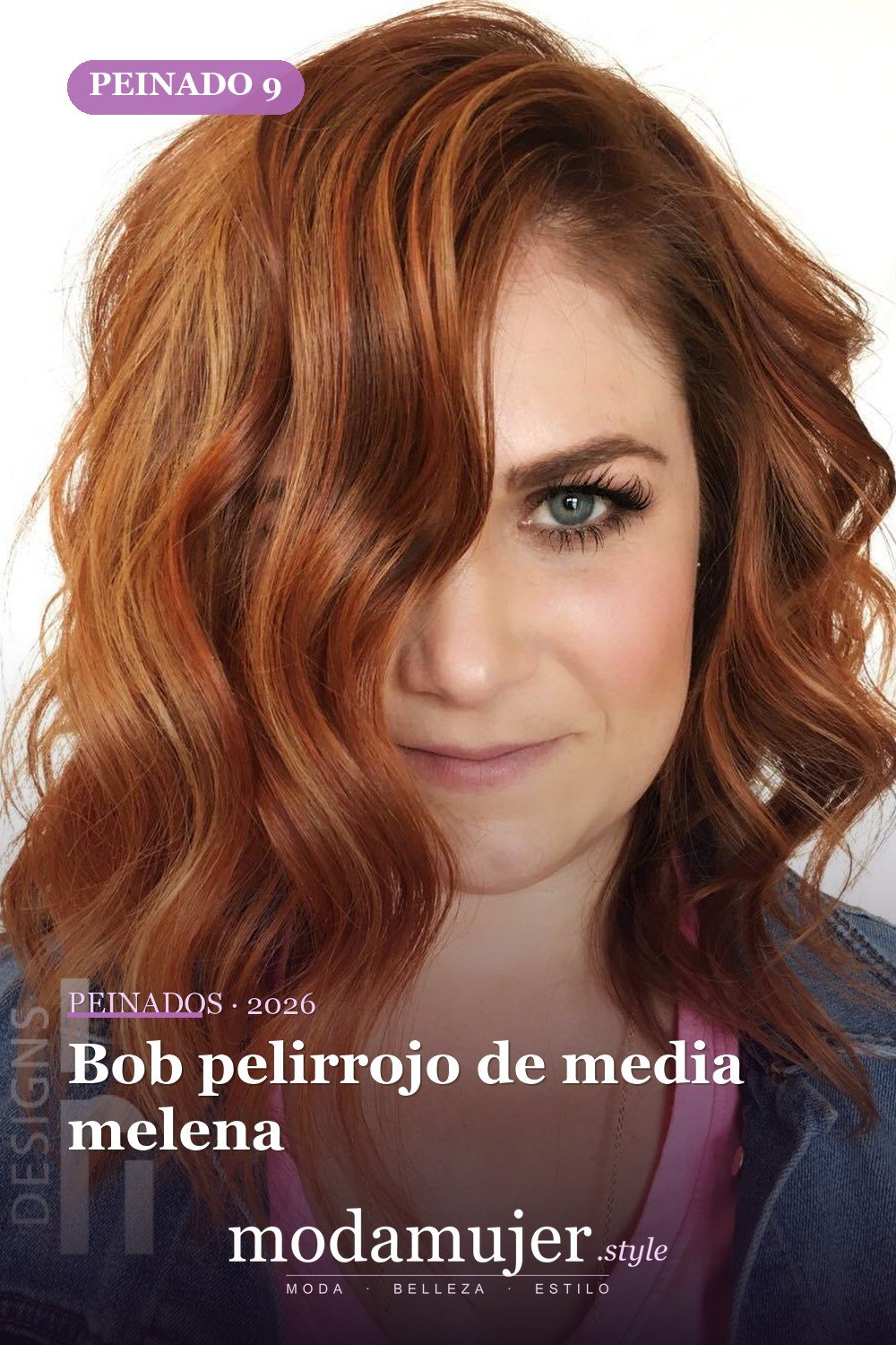 Bob pelirrojo de media melena — Los 50 mejores cortes de pelo para caras cuadradas que definitivamente funcionan