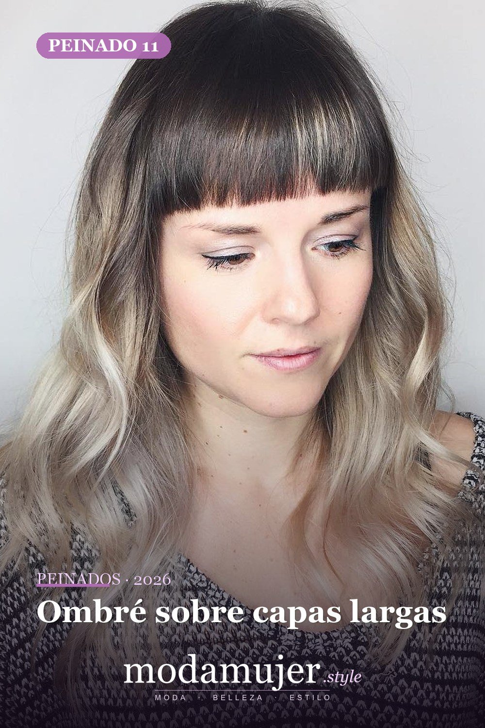 Ombré sobre capas largas — Los 50 mejores cortes de pelo para caras cuadradas que definitivamente funcionan