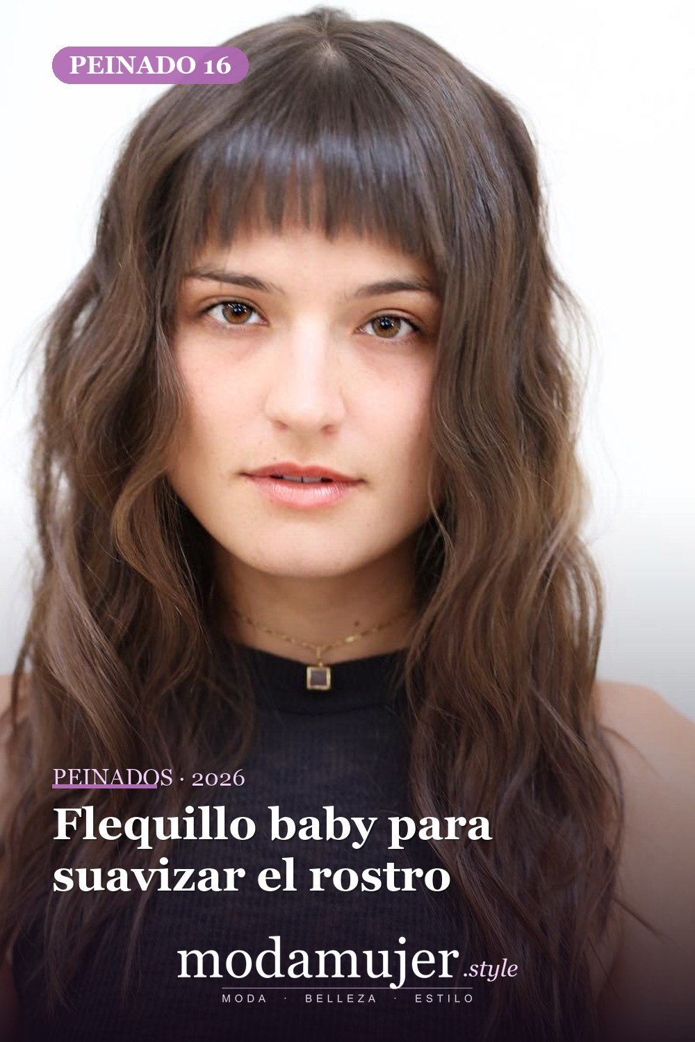 Flequillo baby para suavizar el rostro — Los 50 mejores cortes de pelo para caras cuadradas que definitivamente funcionan