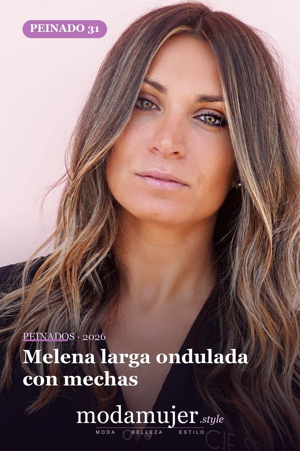 Melena larga ondulada con mechas — Los 50 mejores cortes de pelo para caras cuadradas que definitivamente funcionan