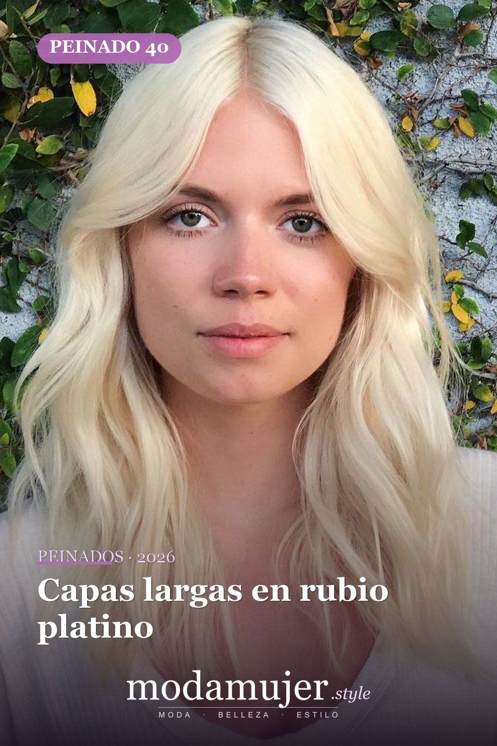 Capas largas en rubio platino — Los 50 mejores cortes de pelo para caras cuadradas que definitivamente funcionan