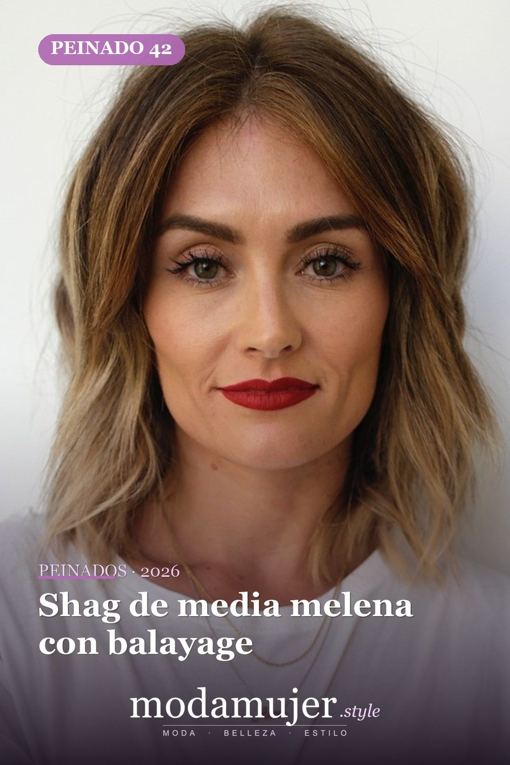Shag de media melena con balayage — Los 50 mejores cortes de pelo para caras cuadradas que definitivamente funcionan