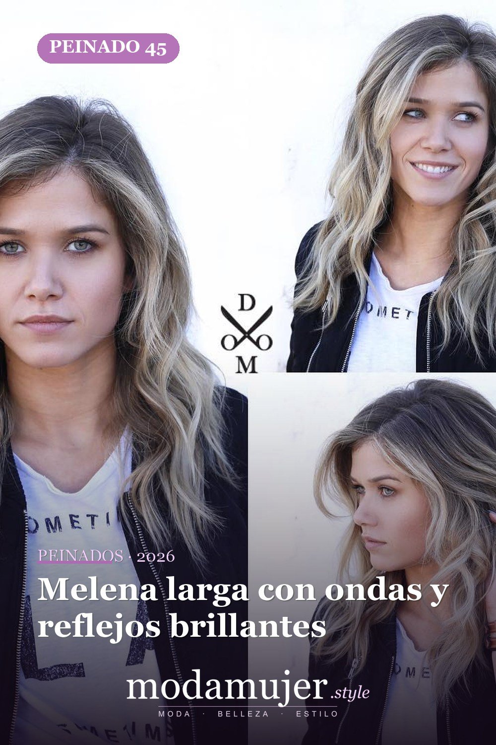 Melena larga con ondas y reflejos brillantes — Los 50 mejores cortes de pelo para caras cuadradas que definitivamente funcionan