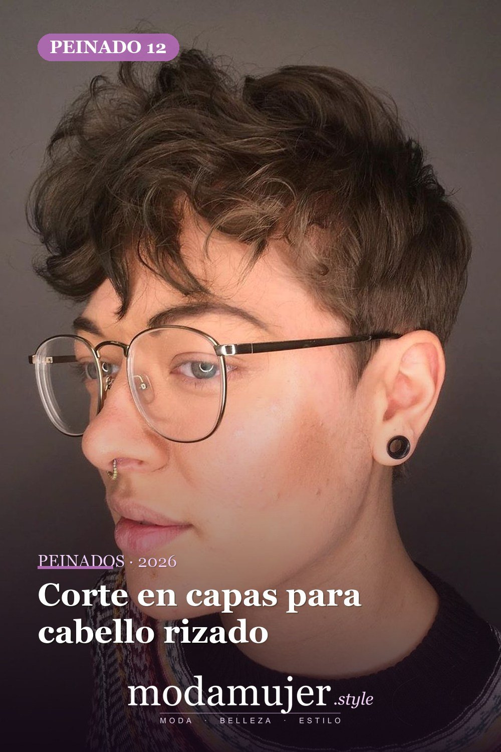Corte en capas para cabello rizado — Los 50 mejores cortes de pelo y peinados para cabello corto y rizado en 2026