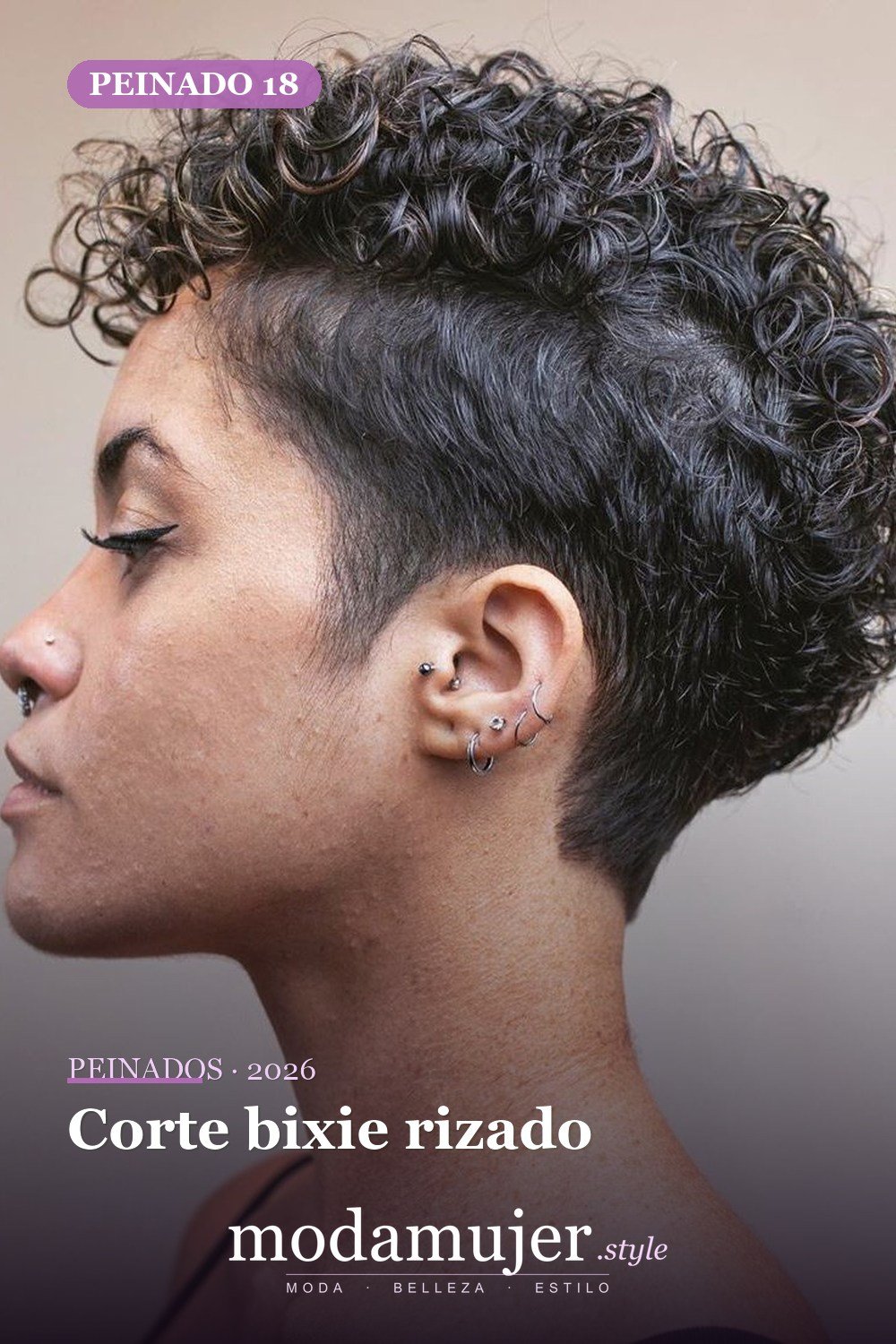 Corte bixie rizado — Los 50 mejores cortes de pelo y peinados para cabello corto y rizado en 2026