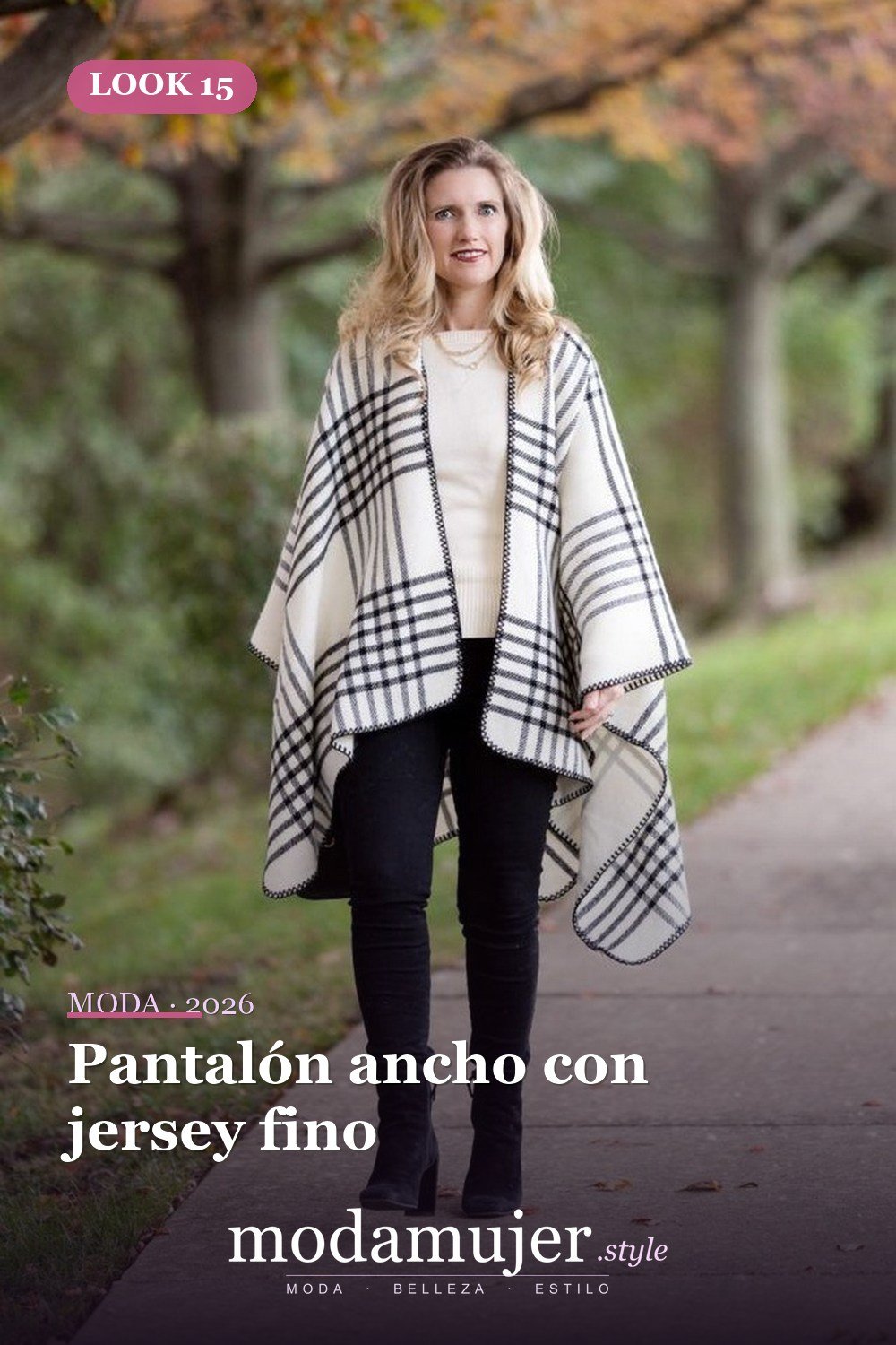 Pantalón ancho con jersey fino — Más de 21 ideas de trajes de invierno para mujeres casuales y sexys