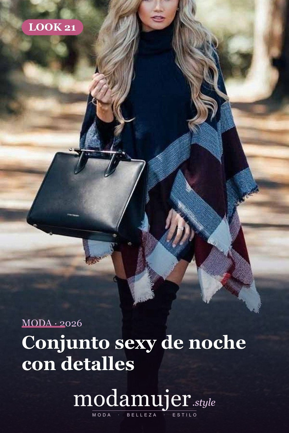 Conjunto sexy de noche con detalles — Más de 21 ideas de trajes de invierno para mujeres casuales y sexys