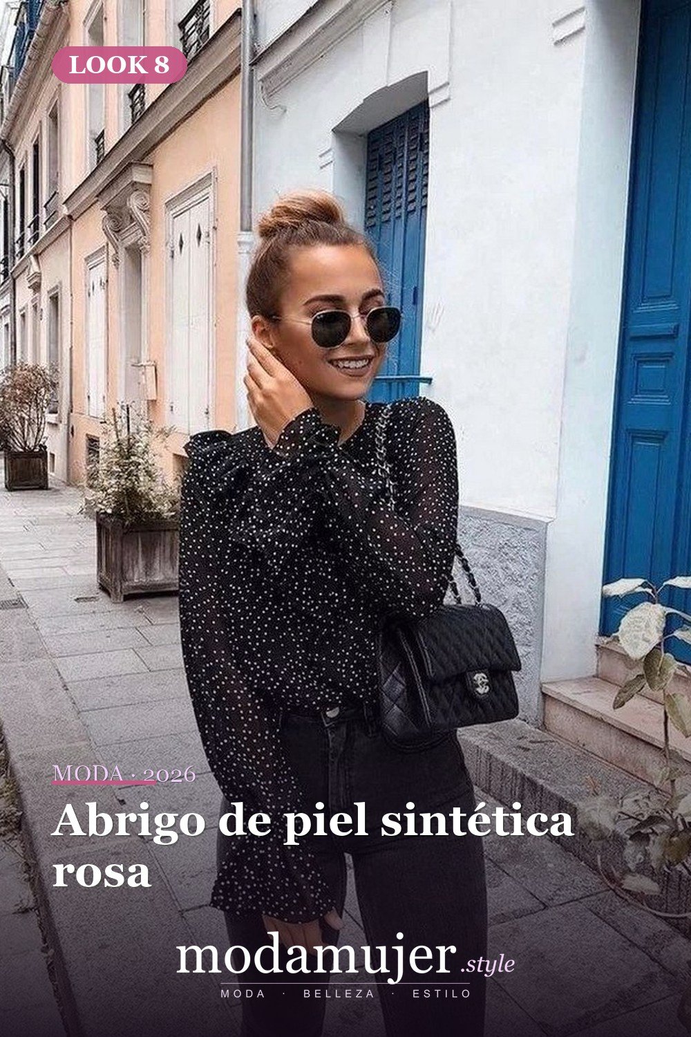 Abrigo de piel sintética rosa — Más de 29 ideas de outfits básicos de invierno que toda mujer debe conocer