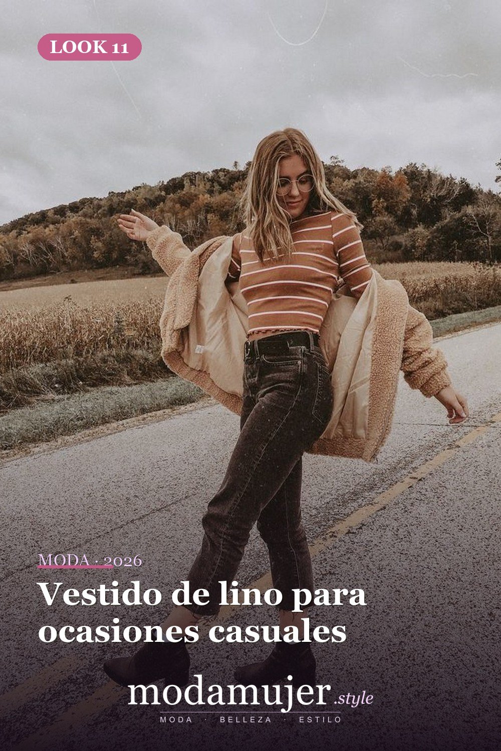 Vestido de lino para ocasiones casuales — Más de 29 ideas de outfits básicos de invierno que toda mujer debe conocer