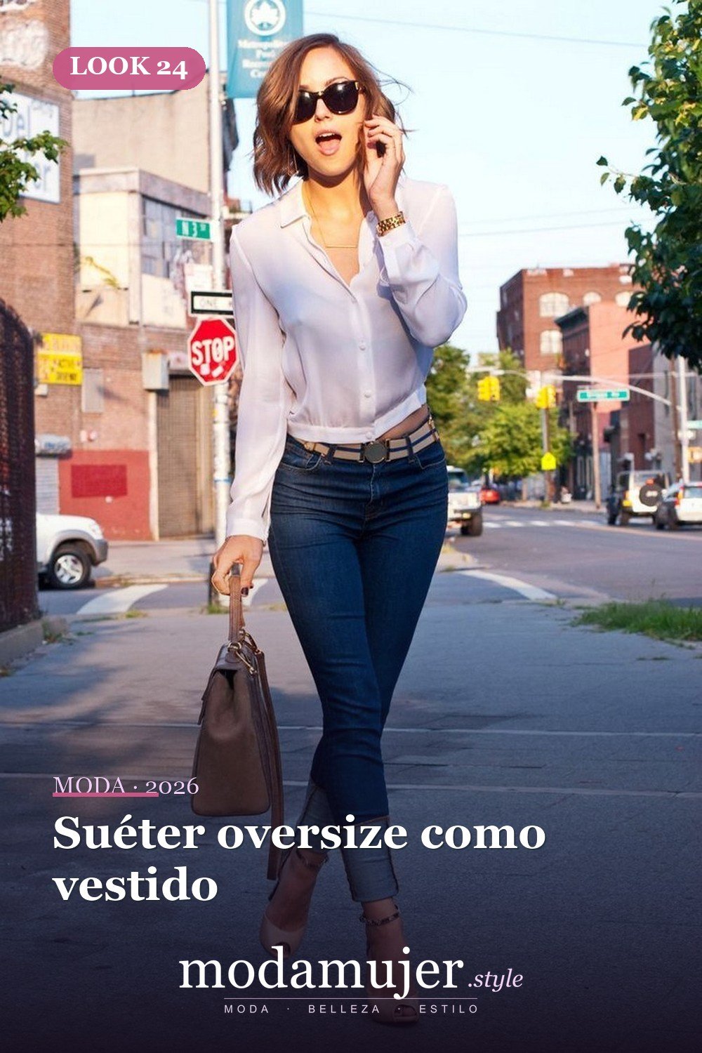 Suéter oversize como vestido — Más de 29 ideas de outfits básicos de invierno que toda mujer debe conocer