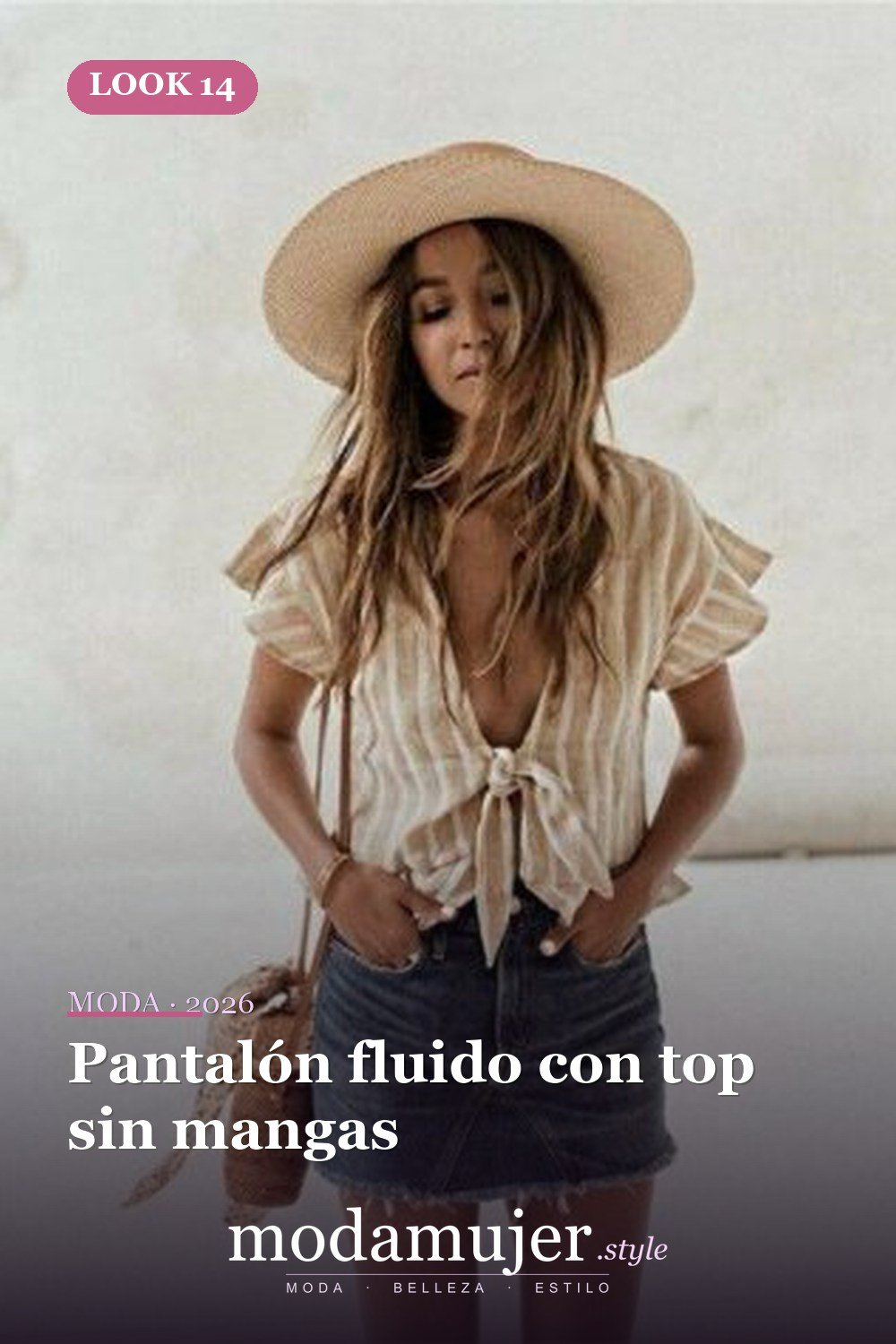 Pantalón fluido con top sin mangas — Más de 30 ideas de trajes de verano para mujer en 2026