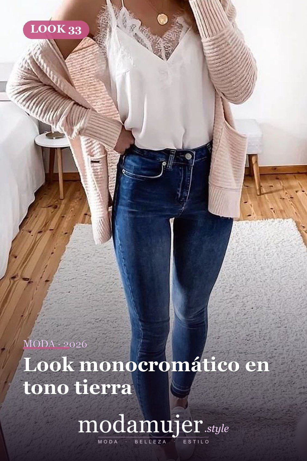 Look monocromático en tono tierra — Más de 30 ideas de trajes de verano para mujer en 2026